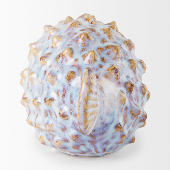 Spike I (Small) 8L x 4W Off-White Ceramic Puffer Fish Decor Mercana