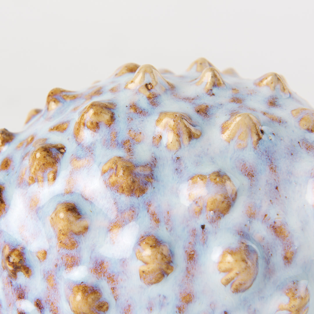 Spike I (Small) 8L x 4W Off-White Ceramic Puffer Fish Decor Mercana