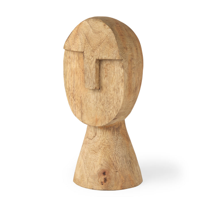 Ivan Medium Wooden Head Sculpture Decor Mercana