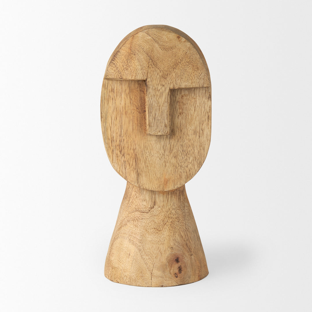 Ivan Medium Wooden Head Sculpture Decor Mercana