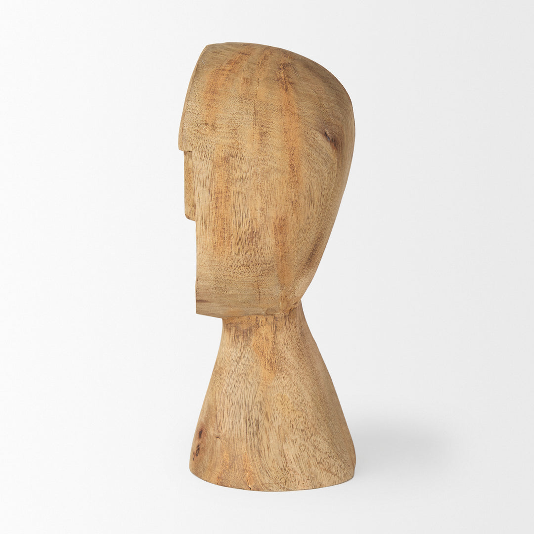 Ivan Medium Wooden Head Sculpture Decor Mercana