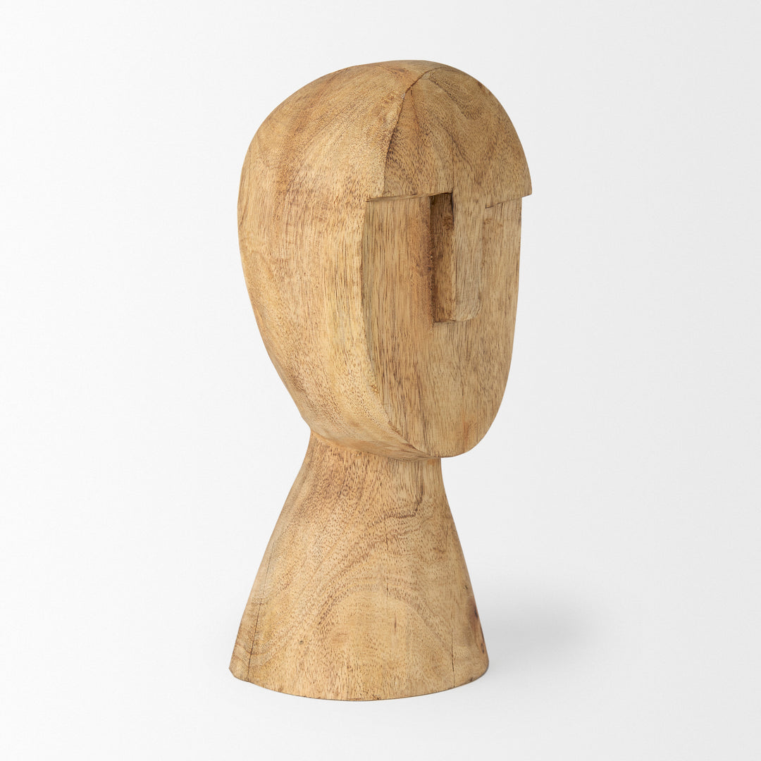 Ivan Medium Wooden Head Sculpture Decor Mercana