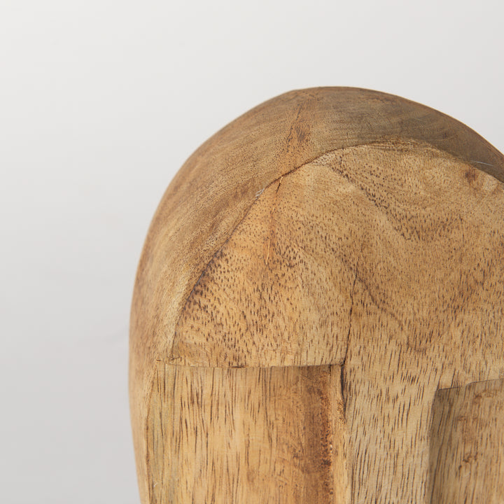Ivan Medium Wooden Head Sculpture Decor Mercana