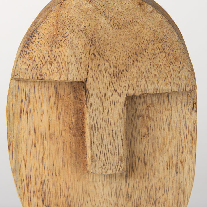 Ivan Medium Wooden Head Sculpture Decor Mercana