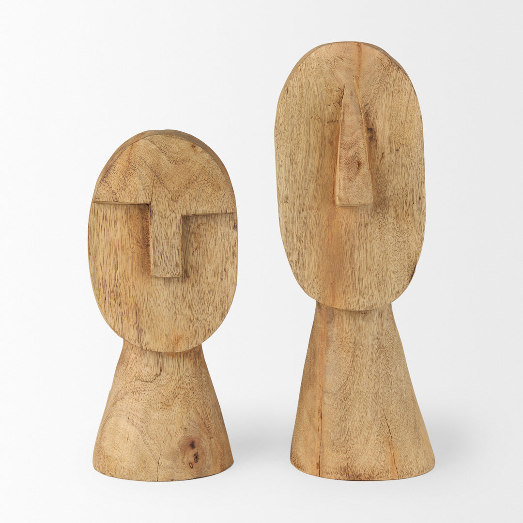 Ivan Medium Wooden Head Sculpture Decor Mercana