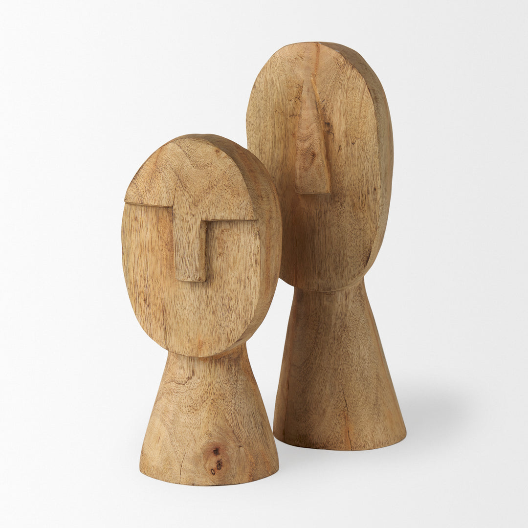 Ivan Medium Wooden Head Sculpture Decor Mercana