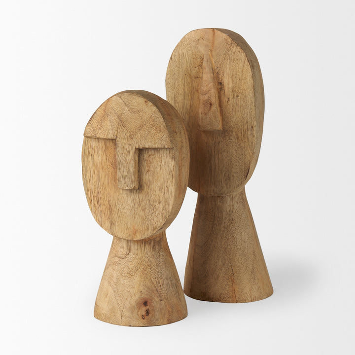 Ivan Medium Wooden Head Sculpture Decor Mercana