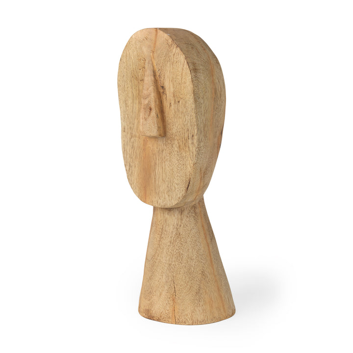 Ivan Large Wooden Head Sculpture Decor Mercana