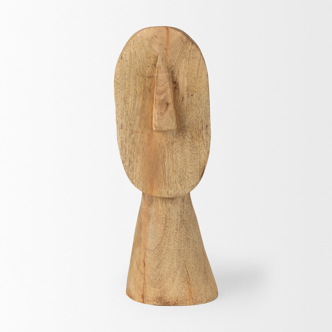 Ivan Large Wooden Head Sculpture Decor Mercana