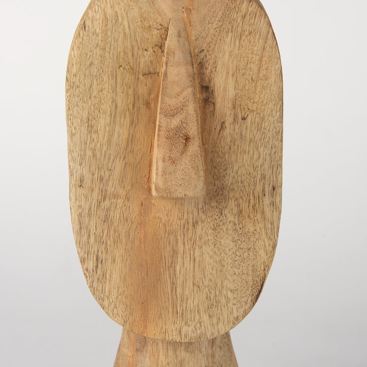 Ivan Large Wooden Head Sculpture Decor Mercana