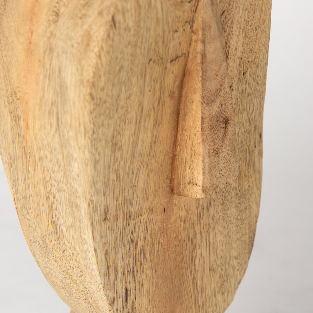 Ivan Large Wooden Head Sculpture Decor Mercana