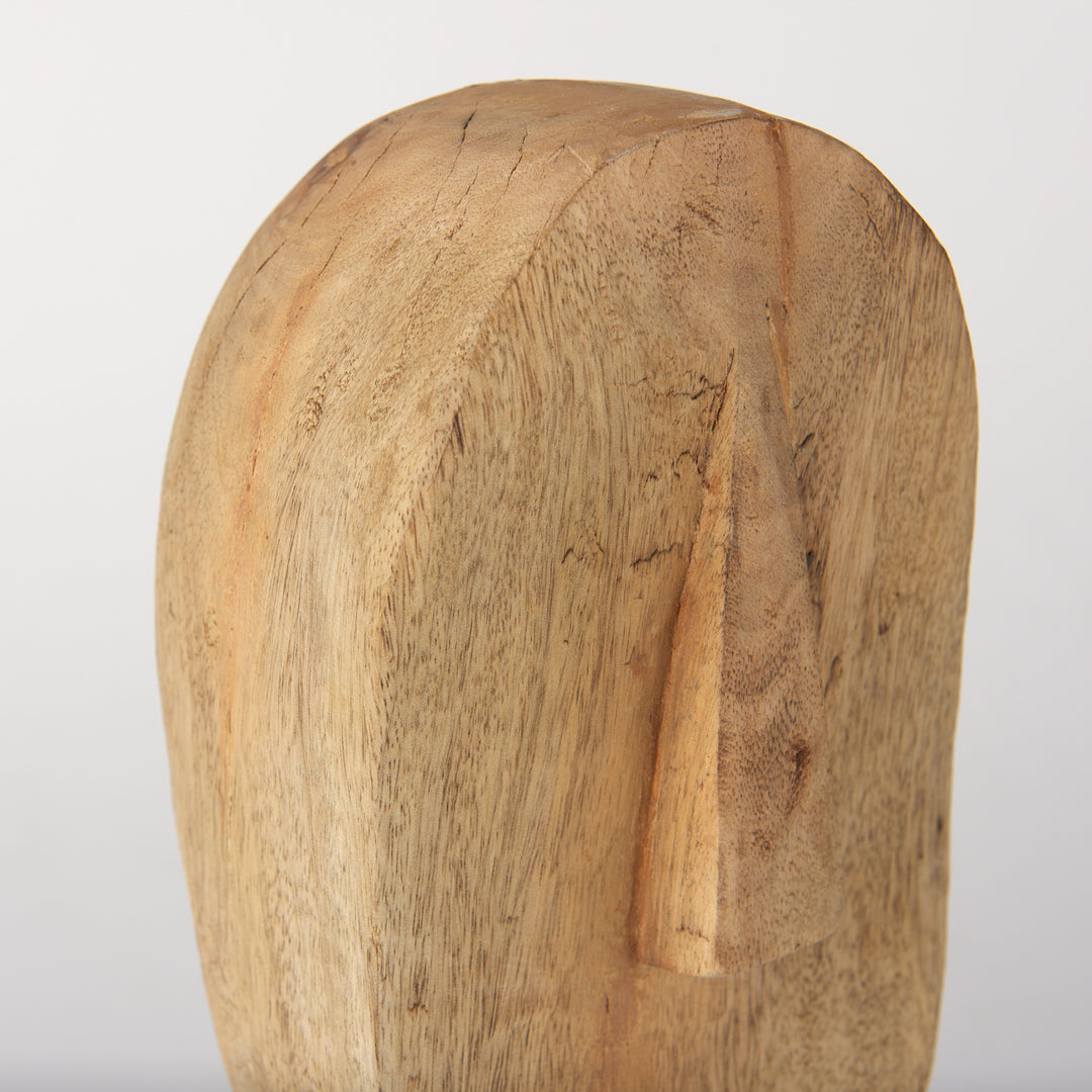 Ivan Large Wooden Head Sculpture Decor Mercana