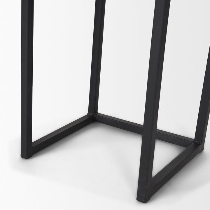 Jadine Set of 2 Medium Brown Wood w/ Black Metal Rectangle Frames Decor Mercana