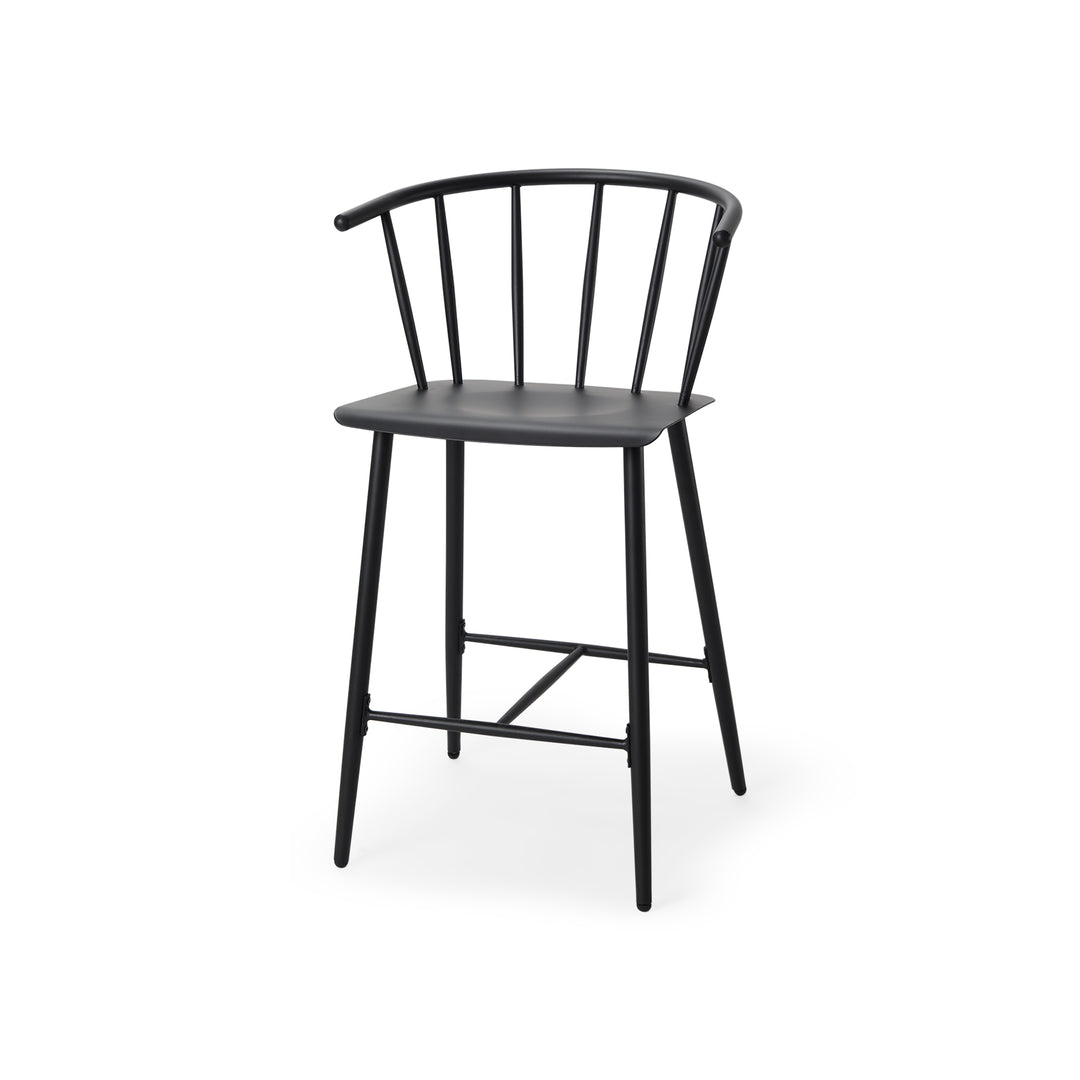 Colin Black Metal Counter Stool Dining Room Mercana