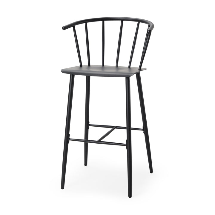 Colin Black Metal Bar Stool Dining Room Mercana