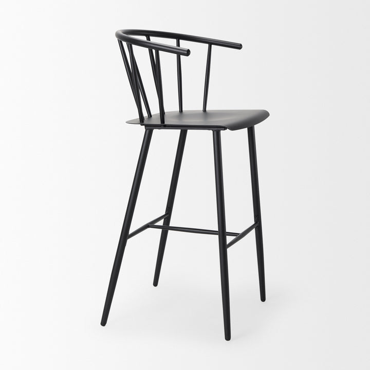 Colin Black Metal Bar Stool Dining Room Mercana