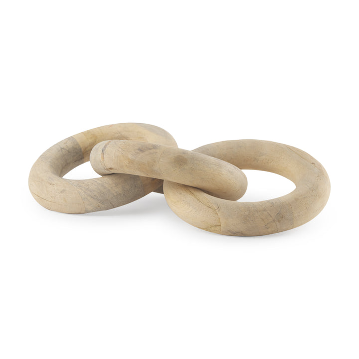 Alize Solid Wood Circular Chain Link Decorative Object Decor Mercana