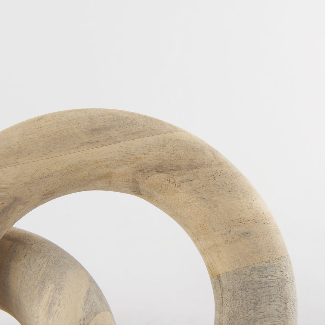 Alize Solid Wood Circular Chain Link Decorative Object Decor Mercana