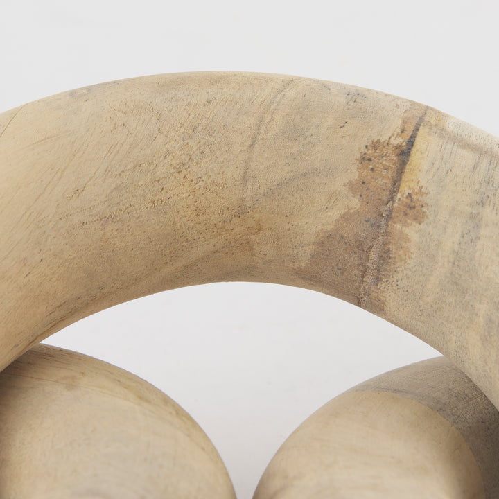 Alize Solid Wood Circular Chain Link Decorative Object Decor Mercana