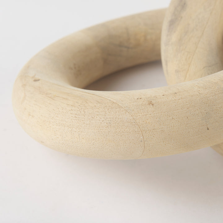 Alize Solid Wood Circular Chain Link Decorative Object Decor Mercana