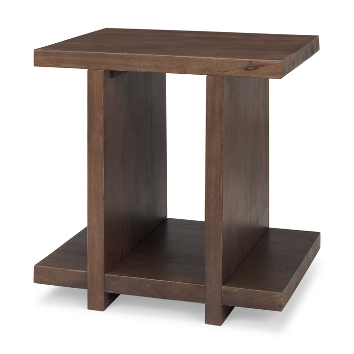 Nohr Medium Brown Wood Accent Table Dining Room Mercana