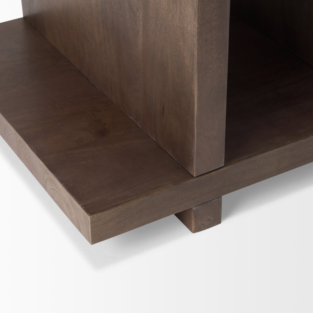 Nohr Medium Brown Wood Accent Table Dining Room Mercana