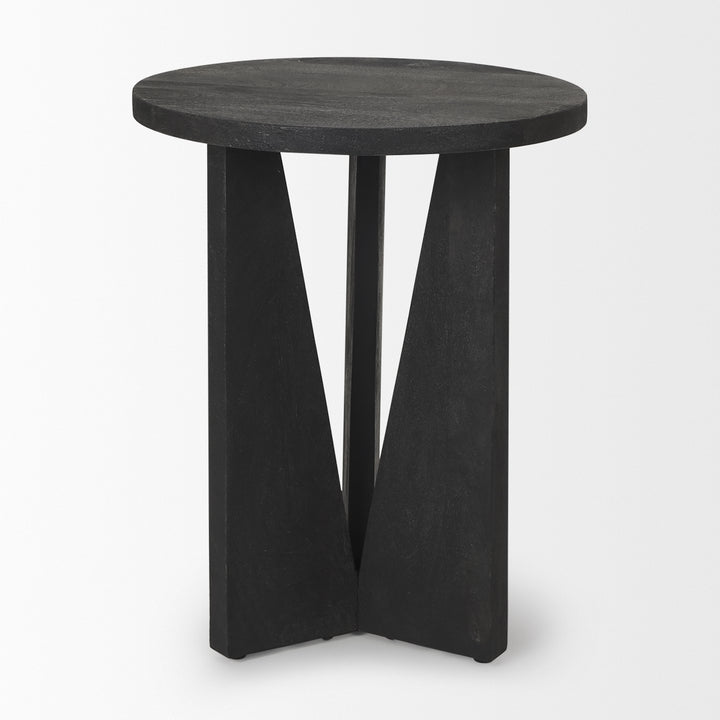 Mattius Black Wood Accent Table Dining Room Mercana