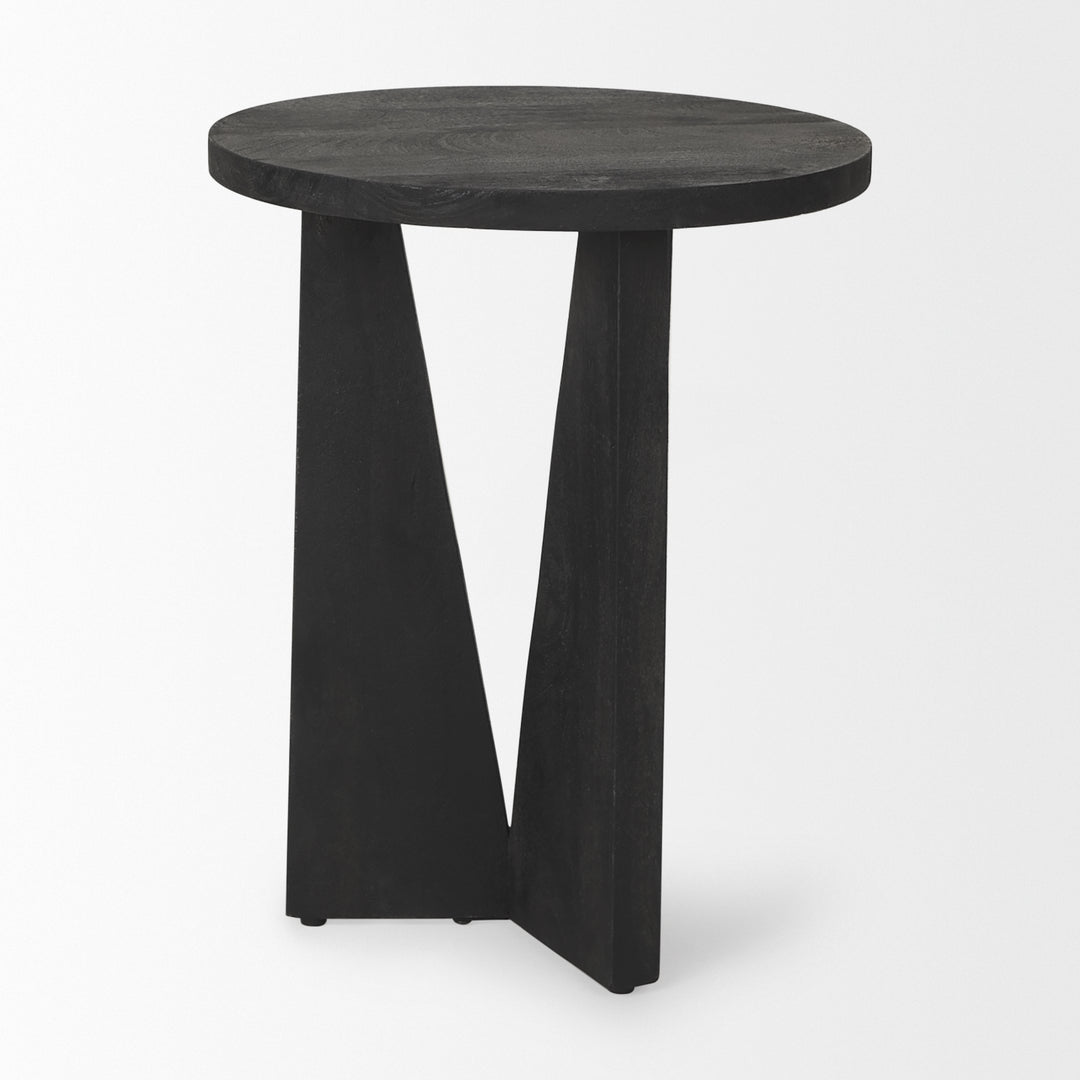 Mattius Black Wood Accent Table Dining Room Mercana