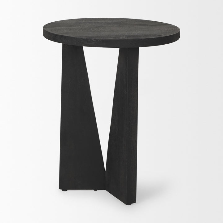 Mattius Black Wood Accent Table Dining Room Mercana