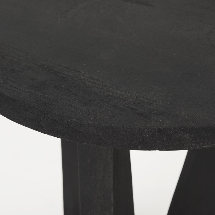 Mattius Black Wood Accent Table Dining Room Mercana