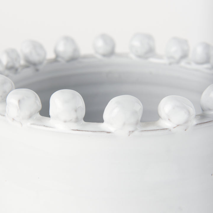 Basin Small Off-White Glazed Vase Decor Mercana