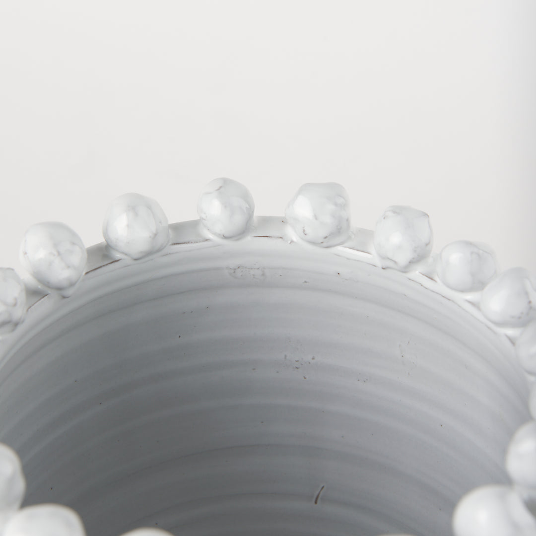 Basin Small Off-White Glazed Vase Decor Mercana