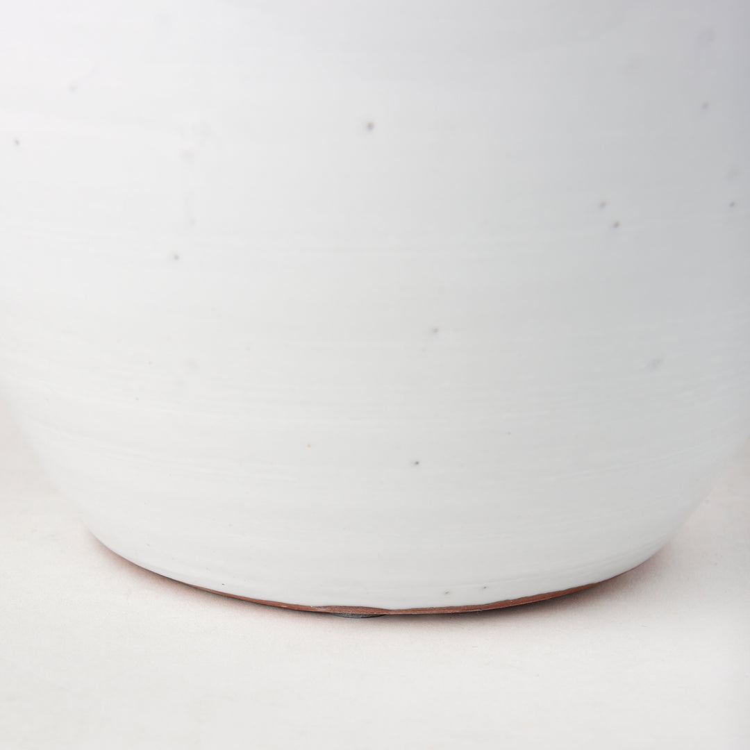 Basin Small Off-White Glazed Vase Decor Mercana