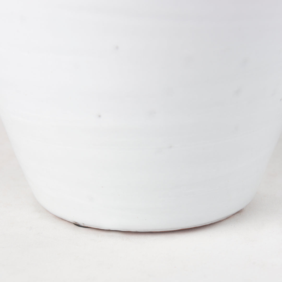 Basin Medium Off-White Glazed Vase Decor Mercana