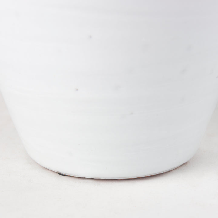 Basin Medium Off-White Glazed Vase Decor Mercana
