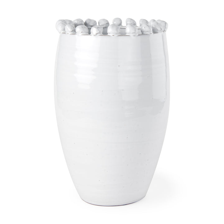 Basin Large Off-White Glazed Vase Decor Mercana