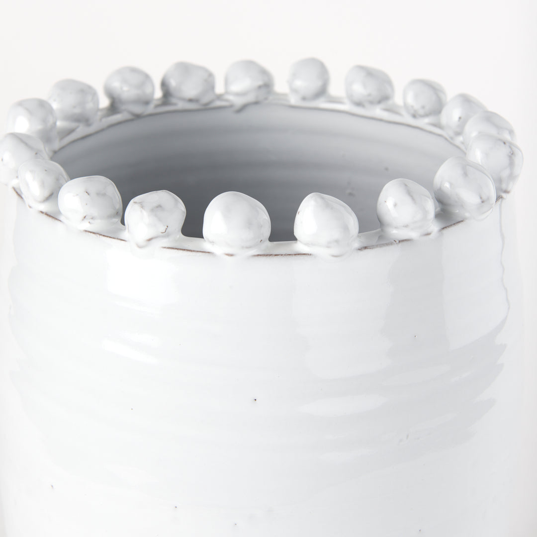 Basin Large Off-White Glazed Vase Decor Mercana