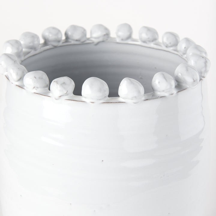 Basin Large Off-White Glazed Vase Decor Mercana
