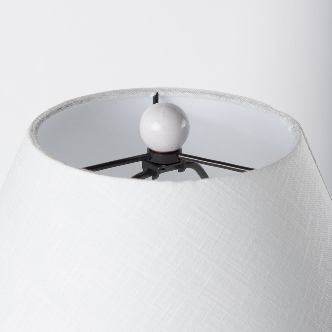 Mehdi White Ceramic Table Lamp Decor Mercana