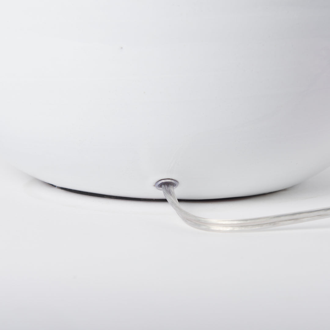 Mehdi White Ceramic Table Lamp Decor Mercana