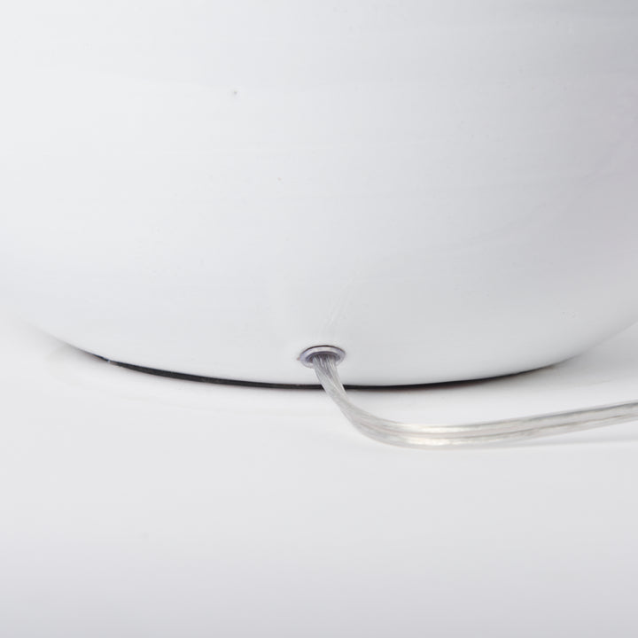 Mehdi White Ceramic Table Lamp Decor Mercana