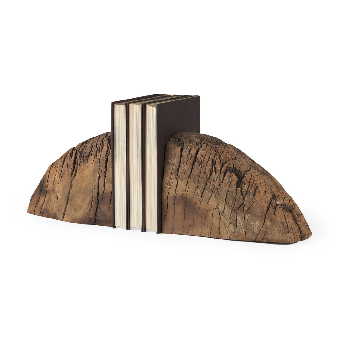 Incana Handmade Reclaimed Wooden Bookends Decor Mercana