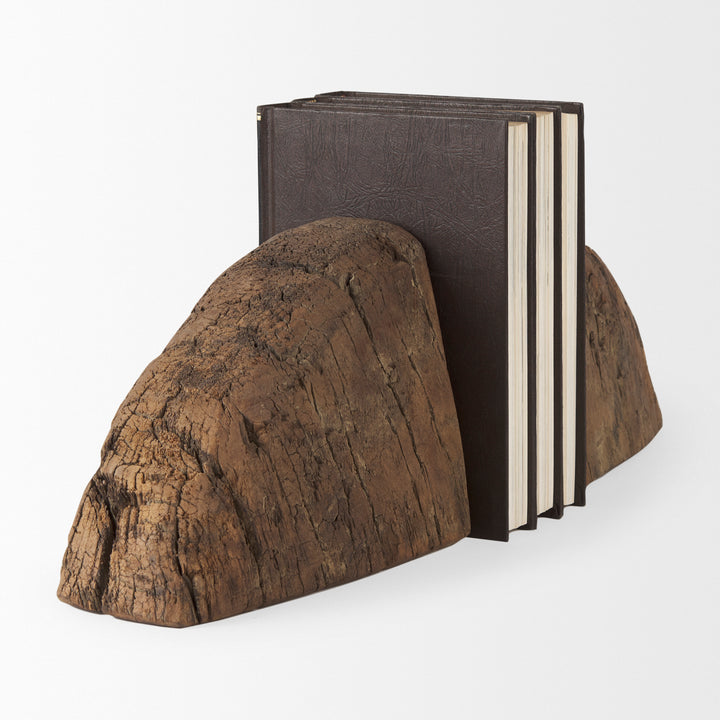 Incana Handmade Reclaimed Wooden Bookends Decor Mercana