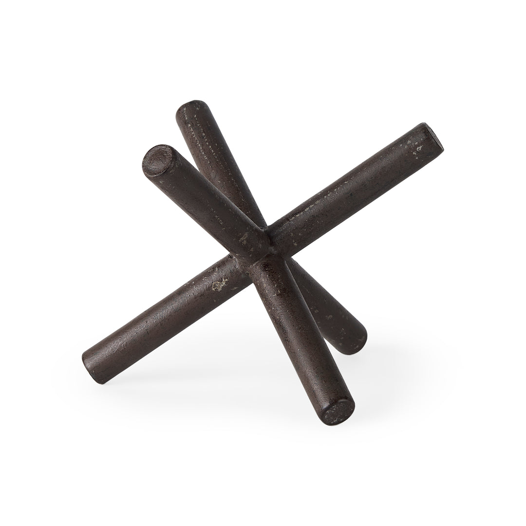 Astericks II (Medium) 8L x 7W Brown Metal Decor Object Decor Mercana