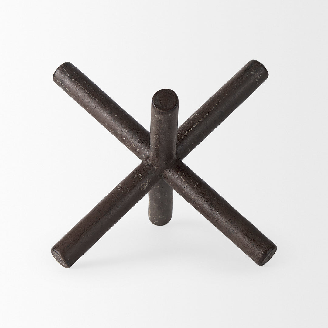 Astericks II (Medium) 8L x 7W Brown Metal Decor Object Decor Mercana