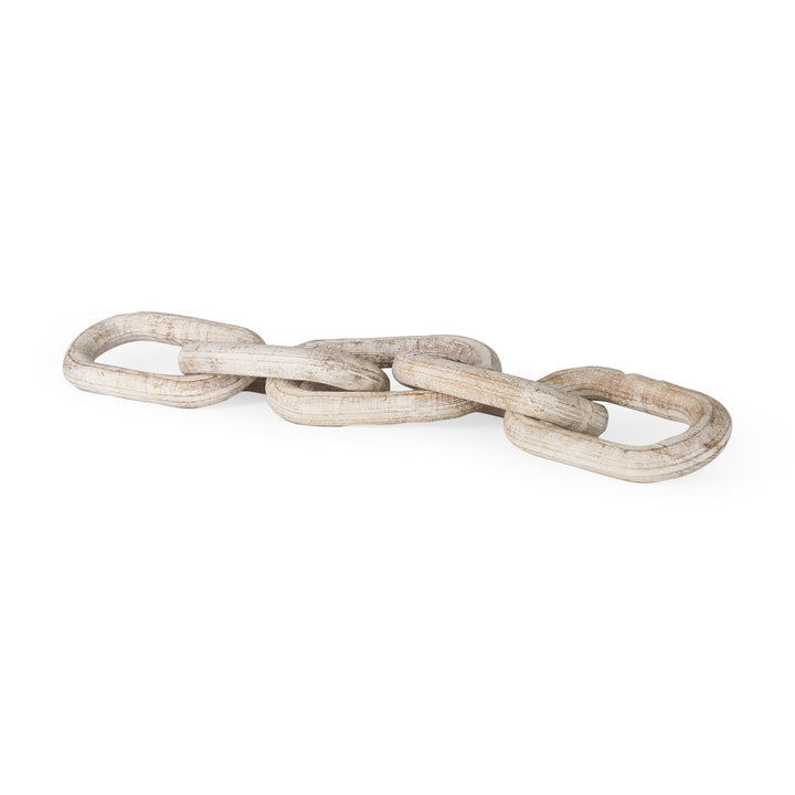 Alix Beige Wooden Link Chain Decorative Object Decor Mercana
