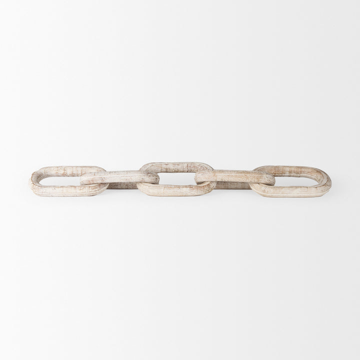 Alix Beige Wooden Link Chain Decorative Object Decor Mercana