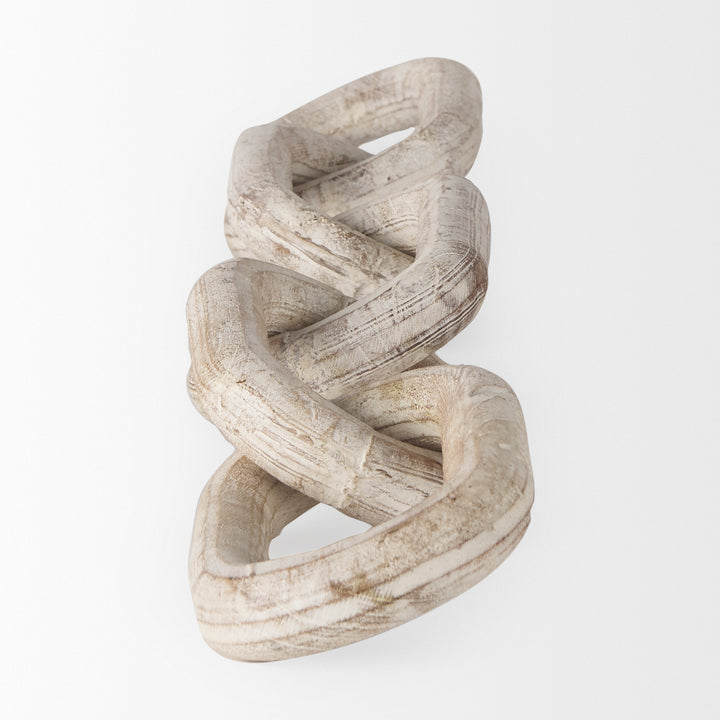 Alix Beige Wooden Link Chain Decorative Object Decor Mercana