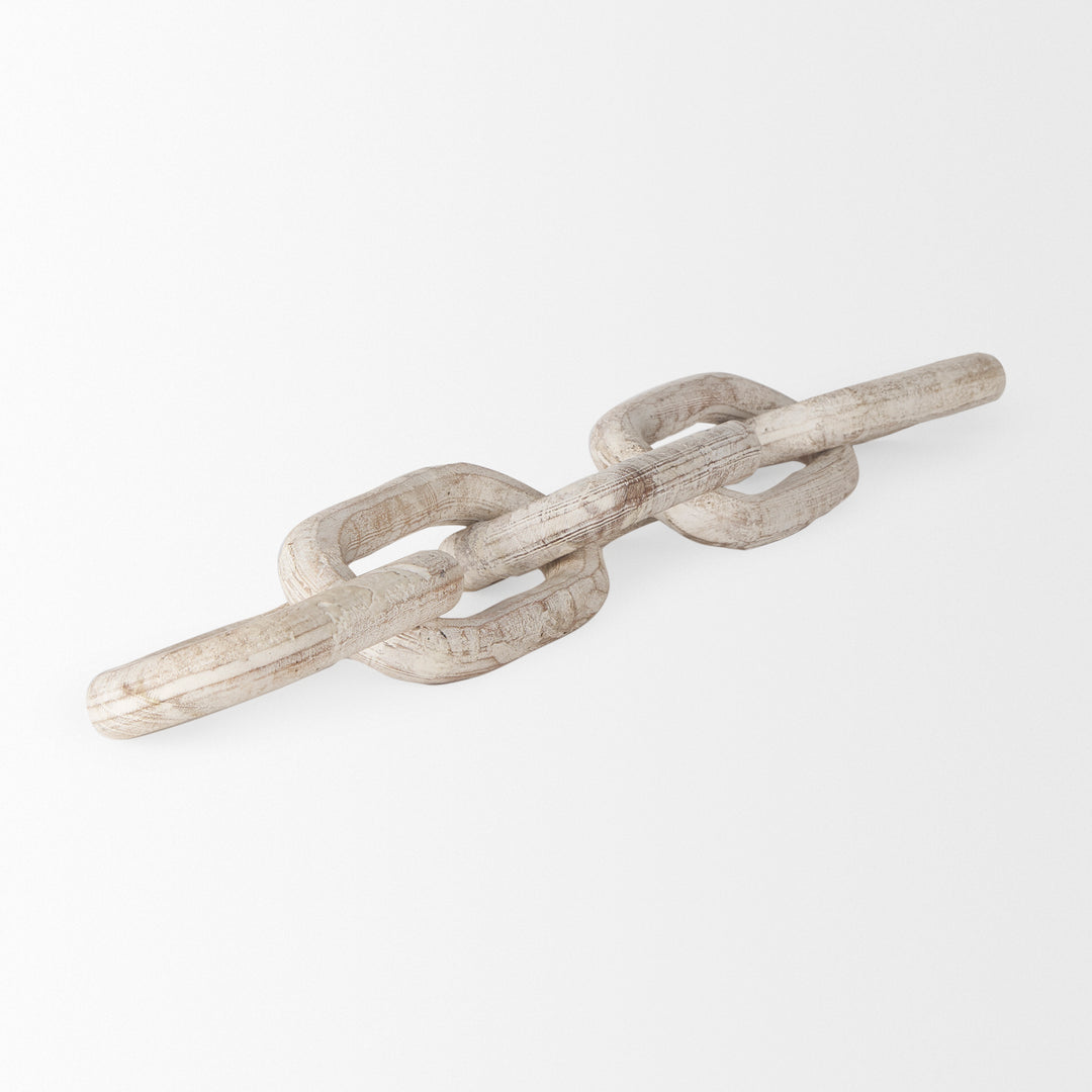 Alix Beige Wooden Link Chain Decorative Object Decor Mercana