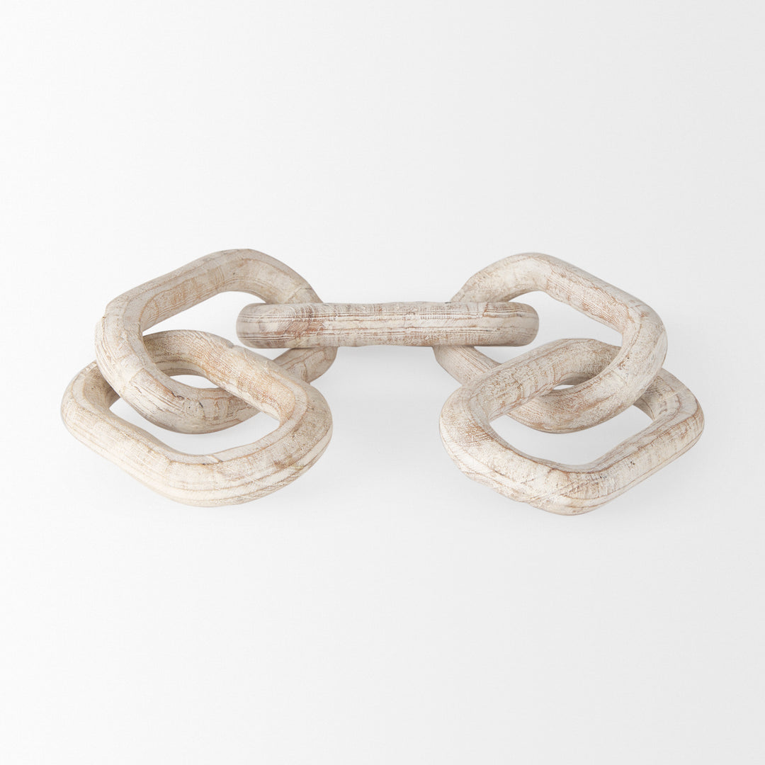 Alix Beige Wooden Link Chain Decorative Object Decor Mercana